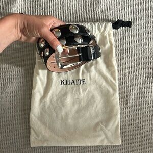 KHAITE The Benny Belt in Black Leather with Silver Studs Size
80 BLACK $550